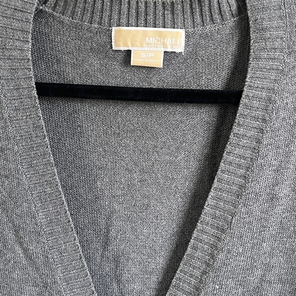 Michael Michael Kors Gray Button-Up Cardigan - image 4